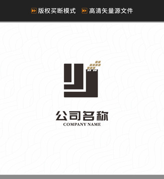 YJ字母logo金融传媒