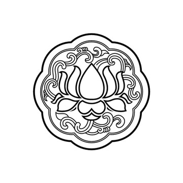 古代建筑蓮花圖形