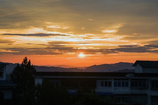 日落夕阳落日美景