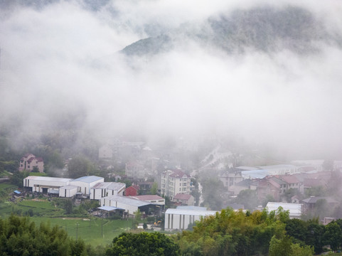 晨雾中的桐庐山村36