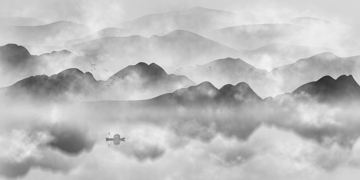 山水背景墻