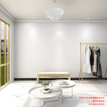 直播間室內(nèi)效果圖壁畫背景墻樣機