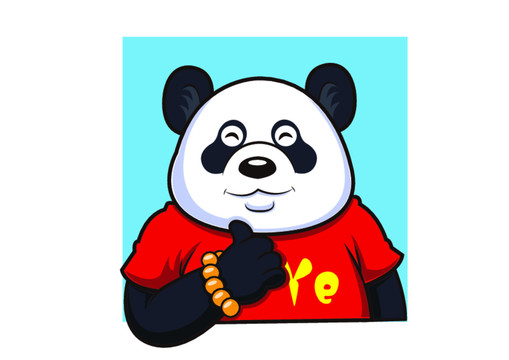 矢量熊貓圖案