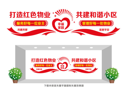 紅色物業(yè)文化墻