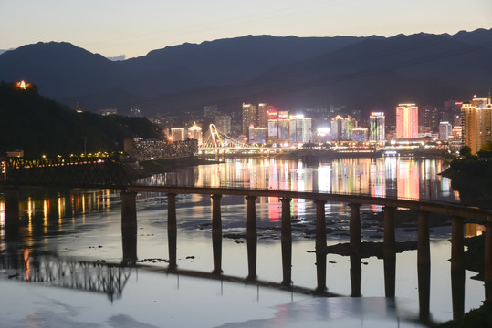 福建南平延平城市夜景