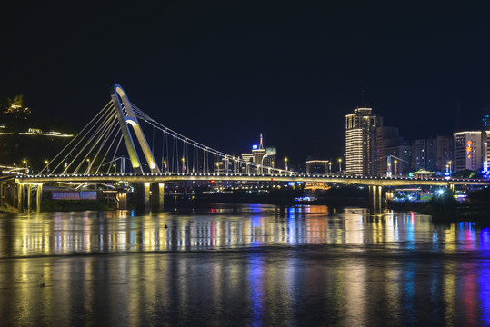 福建南平延平剑州大桥夜景