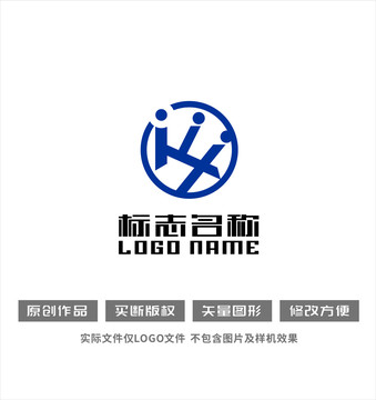 WH字母标志皇冠logo