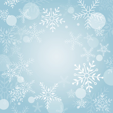 冬季白色雪花