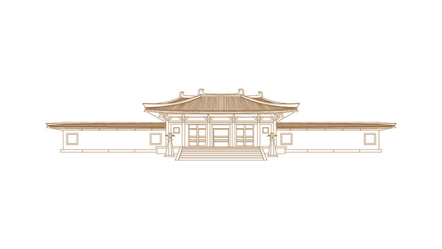 線(xiàn)描牌樓