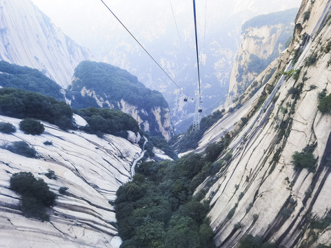 中国陕西华山北峰索道