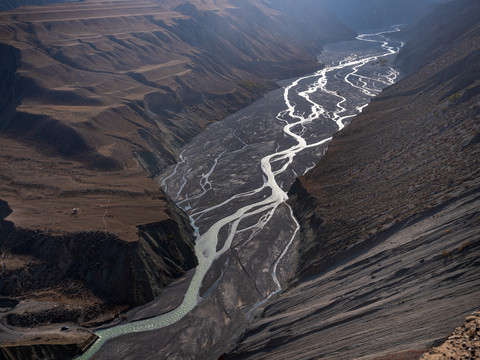 新疆安集海大峡谷的河流
