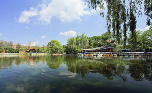 云南昆明翠湖公园自然景观