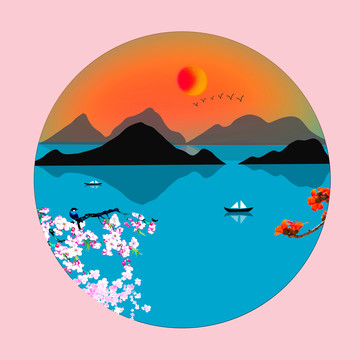 中國風(fēng)山水畫