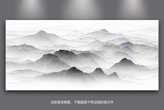 山水晶瓷畫