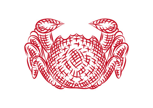 螃蟹矢量插畫
