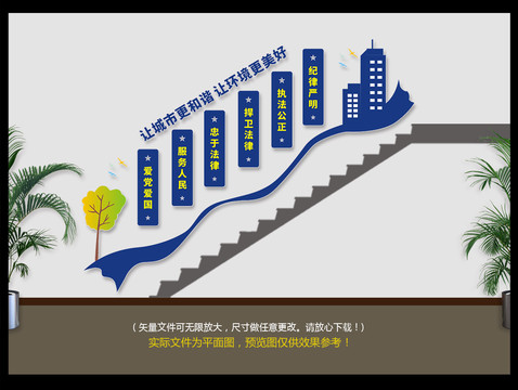 城市管理樓道文化墻