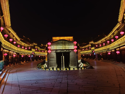 台儿庄古城夜景