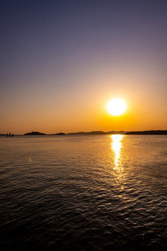 江苏无锡太湖鼋头渚风景区黄昏