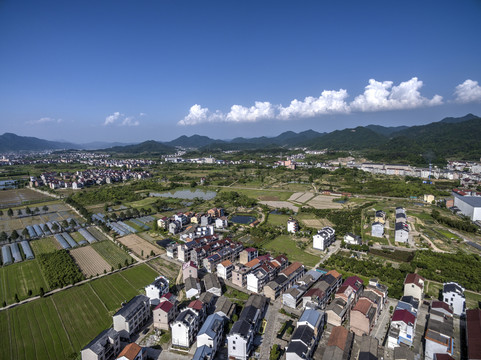 浙江省东阳市马上桥村航拍