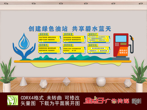 綠色加油站文化墻