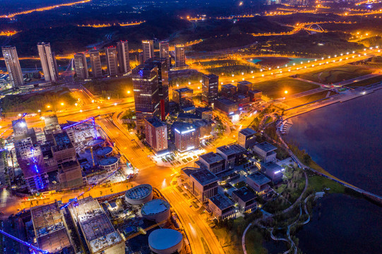 天府大道科学城夜景