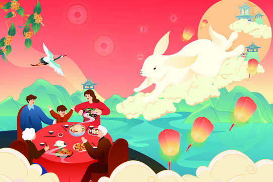 中秋節(jié)插畫