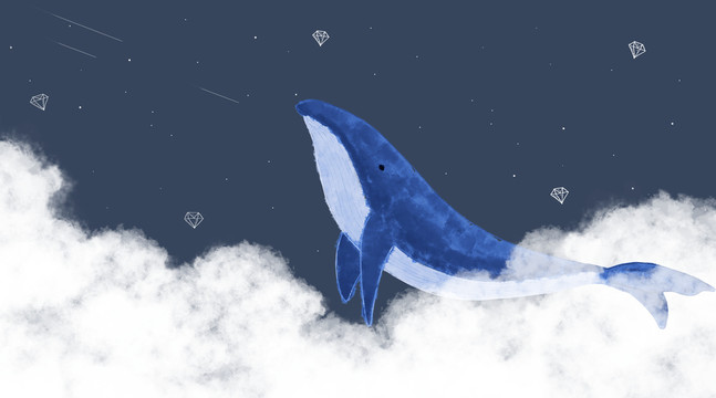 手繪鯨魚