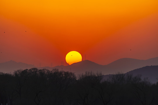 颐和园夕阳