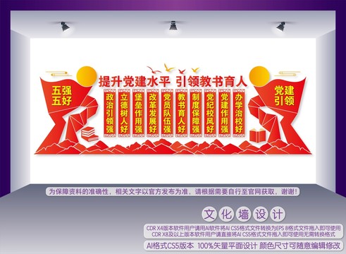 校園五強(qiáng)五好文化墻