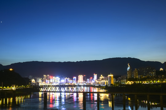 福建南平延平城市夜景