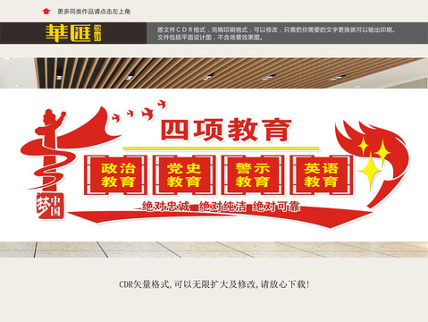 四項(xiàng)教育文化墻
