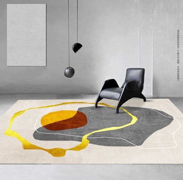 抽象北欧简约手绘地毯