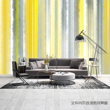 北歐條紋抽象油畫背景墻