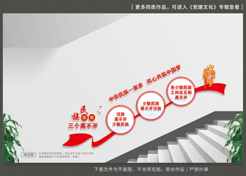 民族團結樓梯文化墻