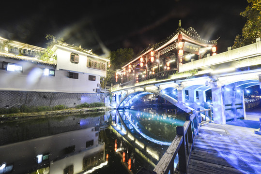 三河古镇夜景