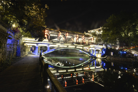 三河古镇夜景