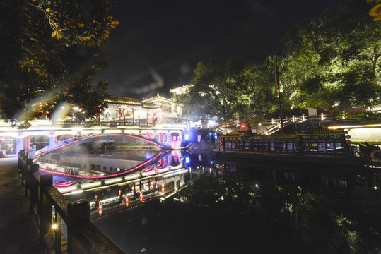 三河古镇夜景