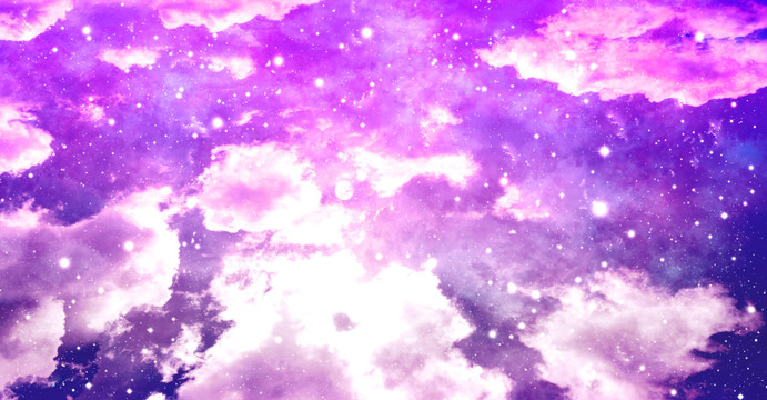 粉紫色夢(mèng)幻星空