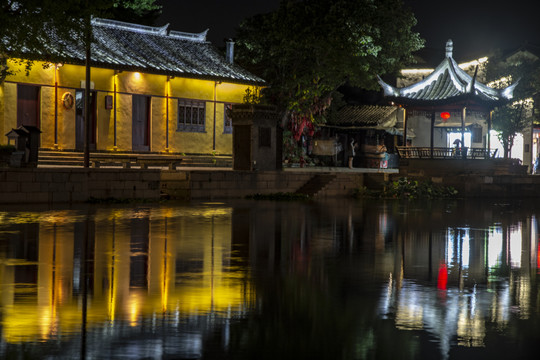 西塘古镇建筑唯美夜景