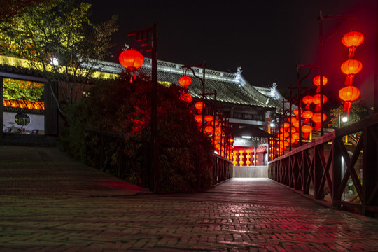 西塘古镇红灯笼夜色