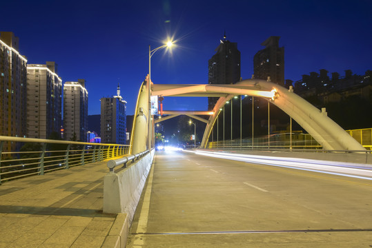 福建南平延平闽江路夜景