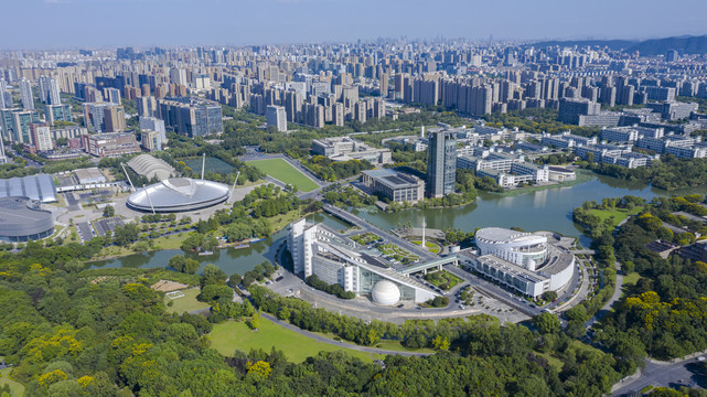 浙江大学紫金港校区航拍