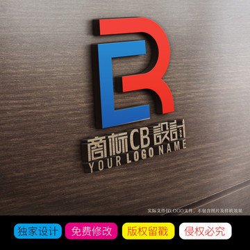 ER或CR字母商标LOGO设计