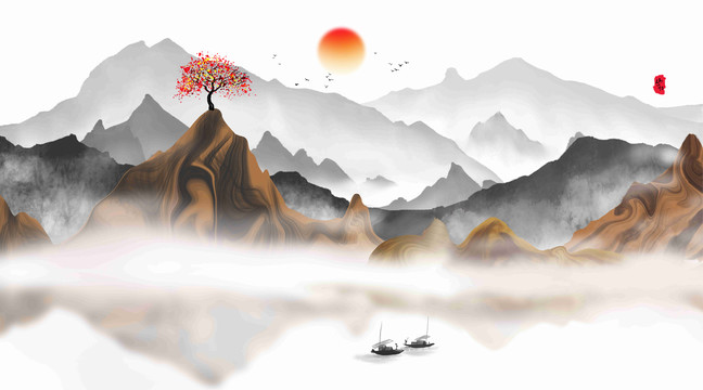 新中式山水畫