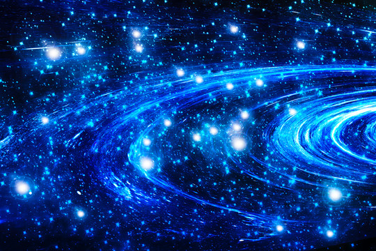 藍色星空背景星空軟膜