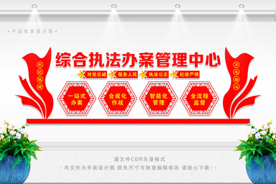 案件管理中心文化墻