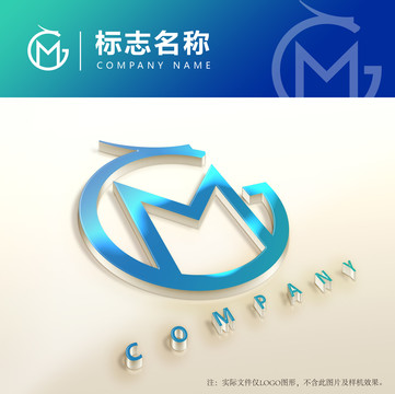 GM字母logo设计