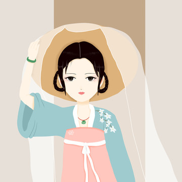 手繪古風美女