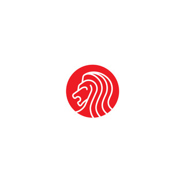 簡約線條獅子LOGO標志