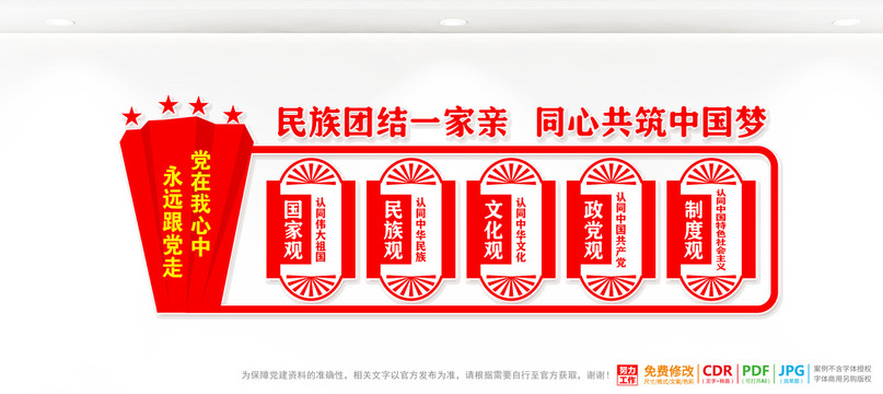 民族團(tuán)結(jié)五個(gè)認(rèn)同文化墻